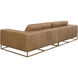 Ira Camel Leather Sofa